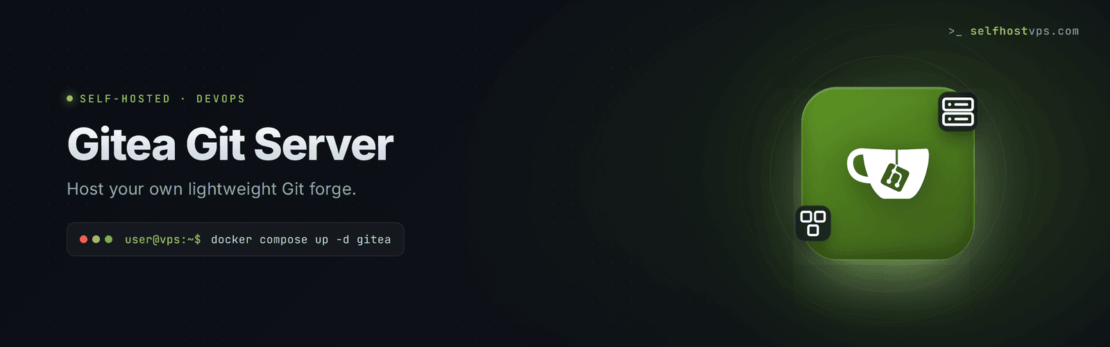 Gitea Git server VPS hero banner