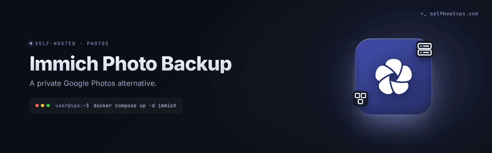 Immich photo backup VPS hero banner